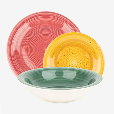 Vajilla de 18 piezas de gres Loise Ande