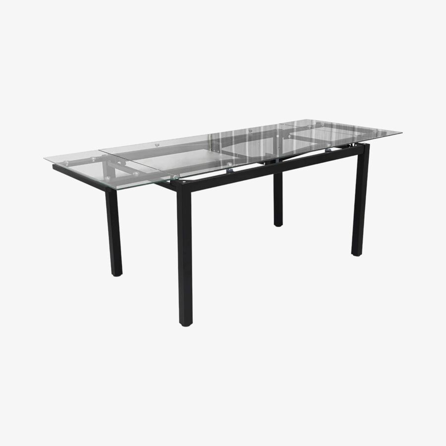 Mesa de comedor extensible de cristal Praga 200/140x80x76cm