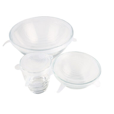 Set de 6 tapas de silicona reutilizables