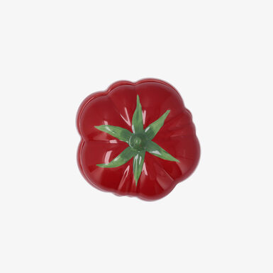 Bol con tapa de tomate rojo de porcelana Huerta 15,5x12cm 