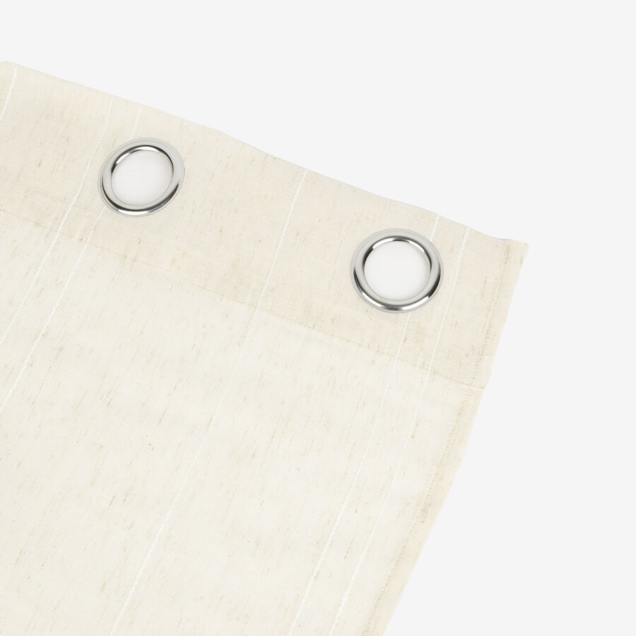 Cortina de lino blanca con rayas 140x260cm