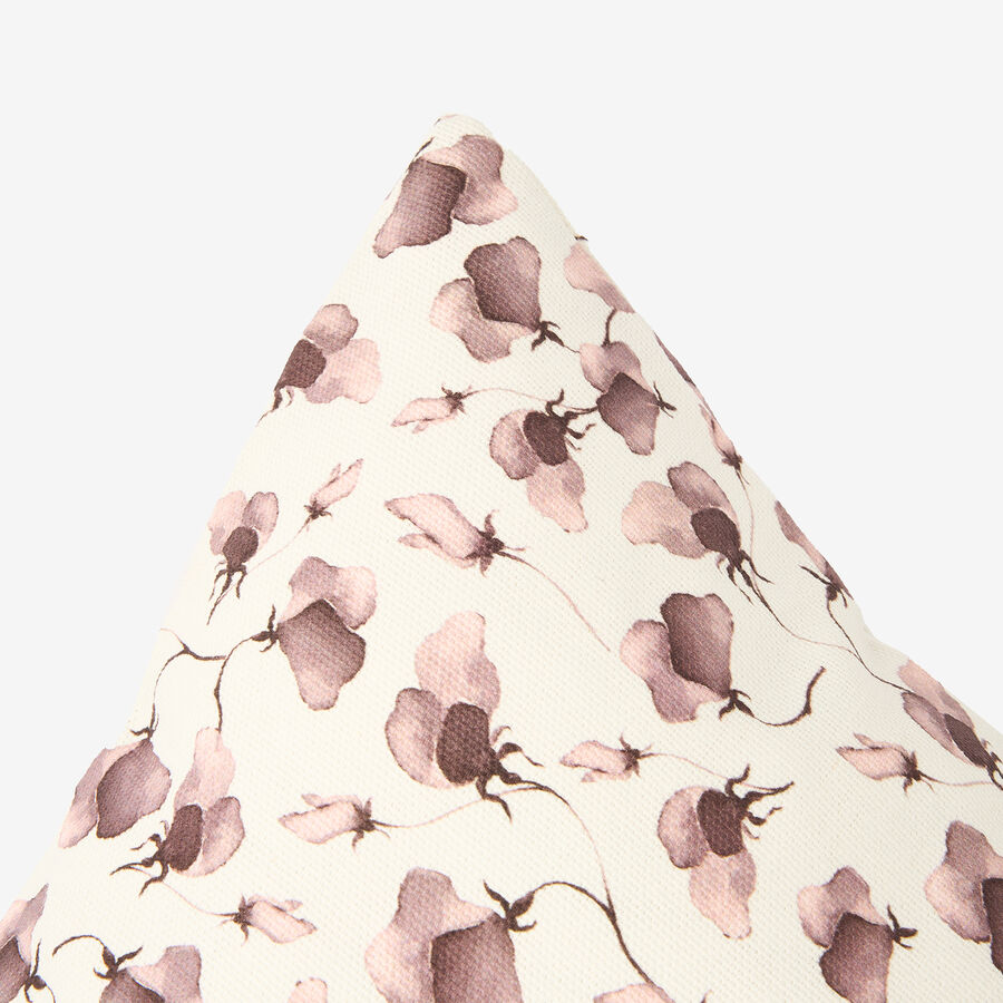 Funda de cojín de algodón rosa Amapola 45x45cm