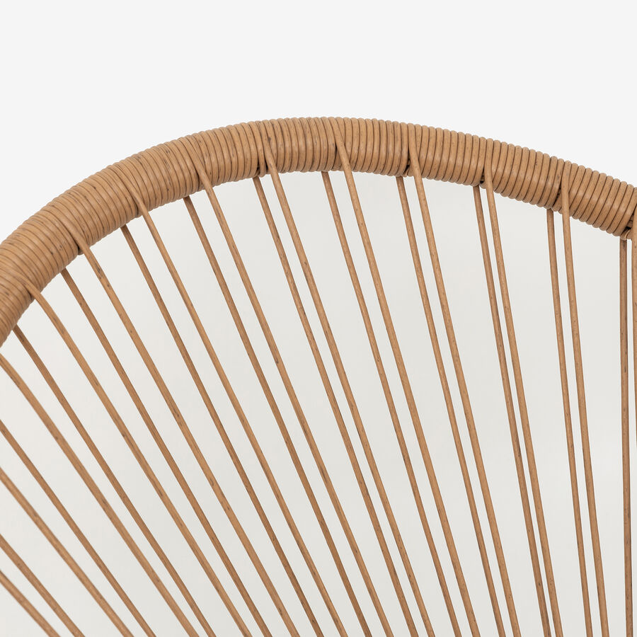 Silla de jardín de ratán sintético marrón Acapulco 72x90x83cm