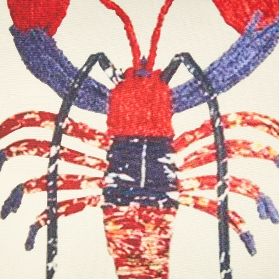 Funda de coj&iacute;n de algod&oacute;n Lobster 45x45cm