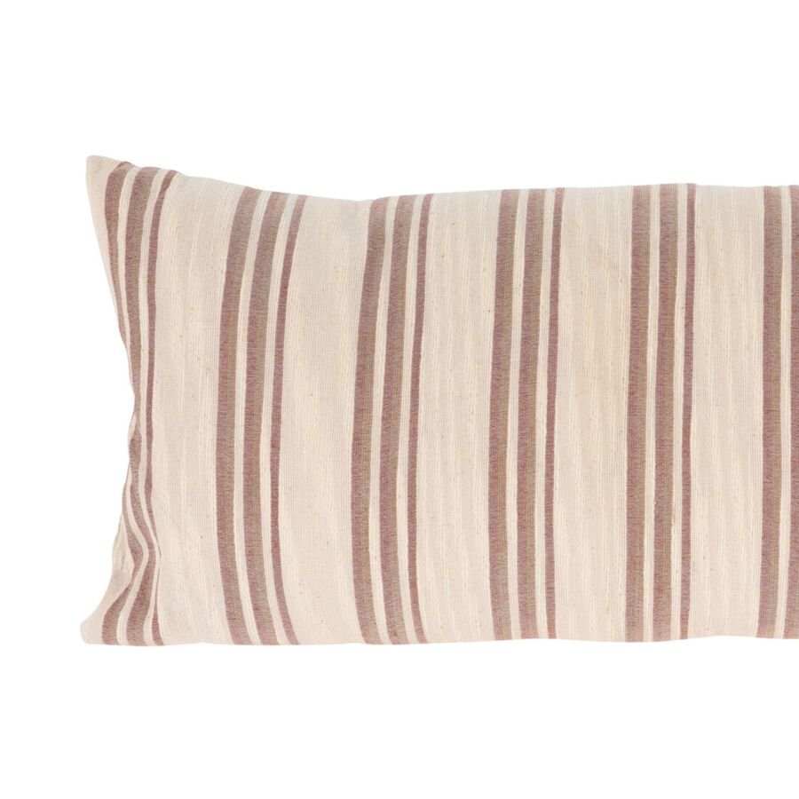 Coj&iacute;n rectangular de algod&oacute;n estampado rayas 70x30cm