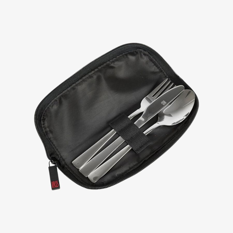 Set de cubiertos de acero inoxidable con estuche Iris