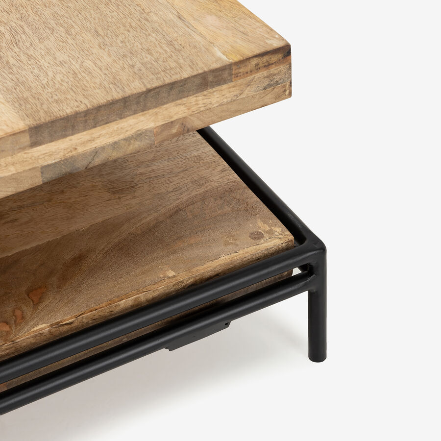 Mesa de centro de madera de mango Nazca 93x93x32cm