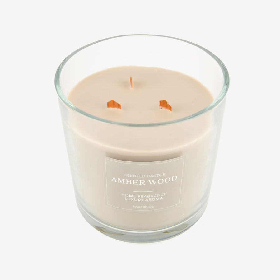 Vela aromática de tres mechas en vaso de cristal 15cm en varios modelos