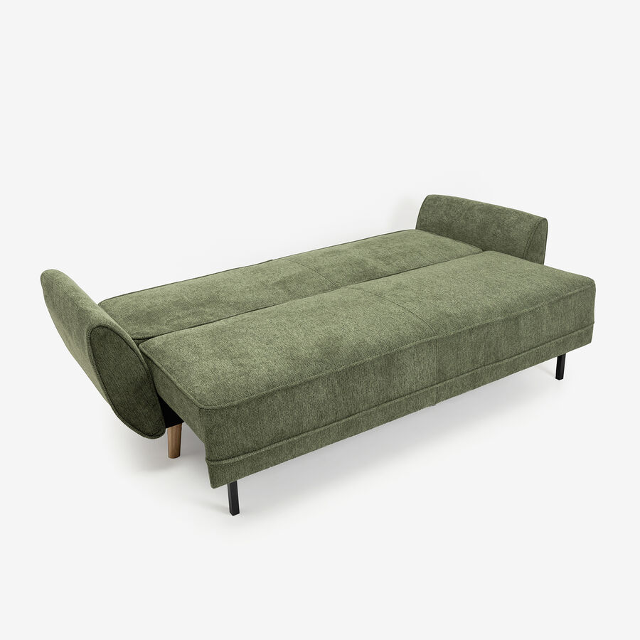 Sofá cama de 3 plazas verde Fules 212x85x85cm