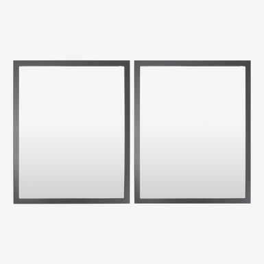 Set de 2 espejos de pared rectangulares de madera negra Belto 40x50cm