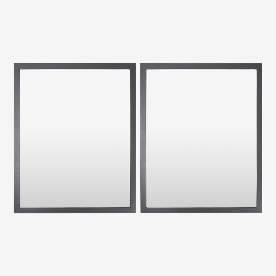 Set de 2 espejos de pared rectangulares de madera negra Belto 40x50cm