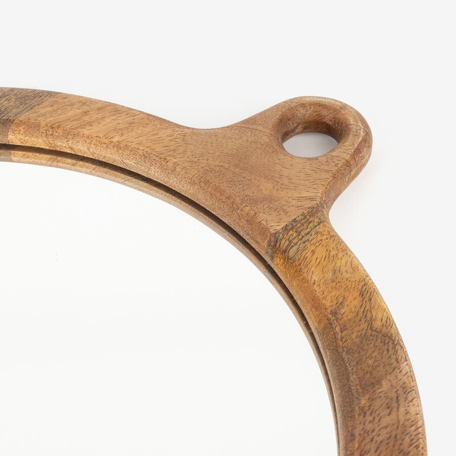 Espejo de pared redondo de madera &Oslash;30cm