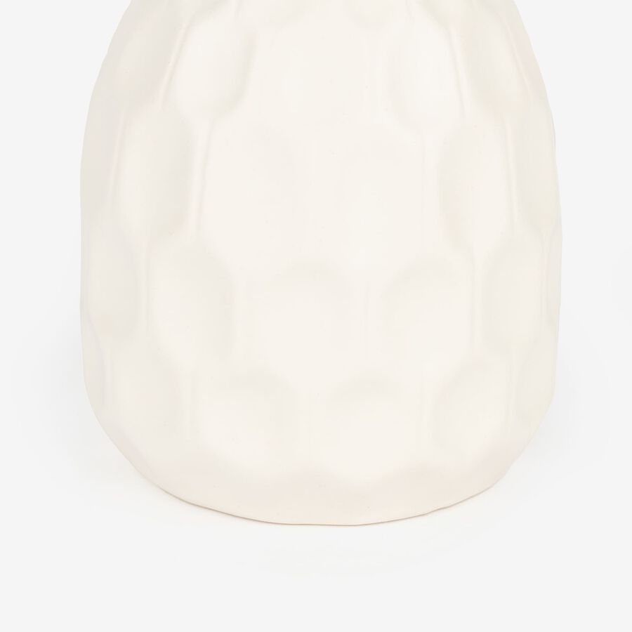Jarrón de gres blanco Simón Ø9x10cm