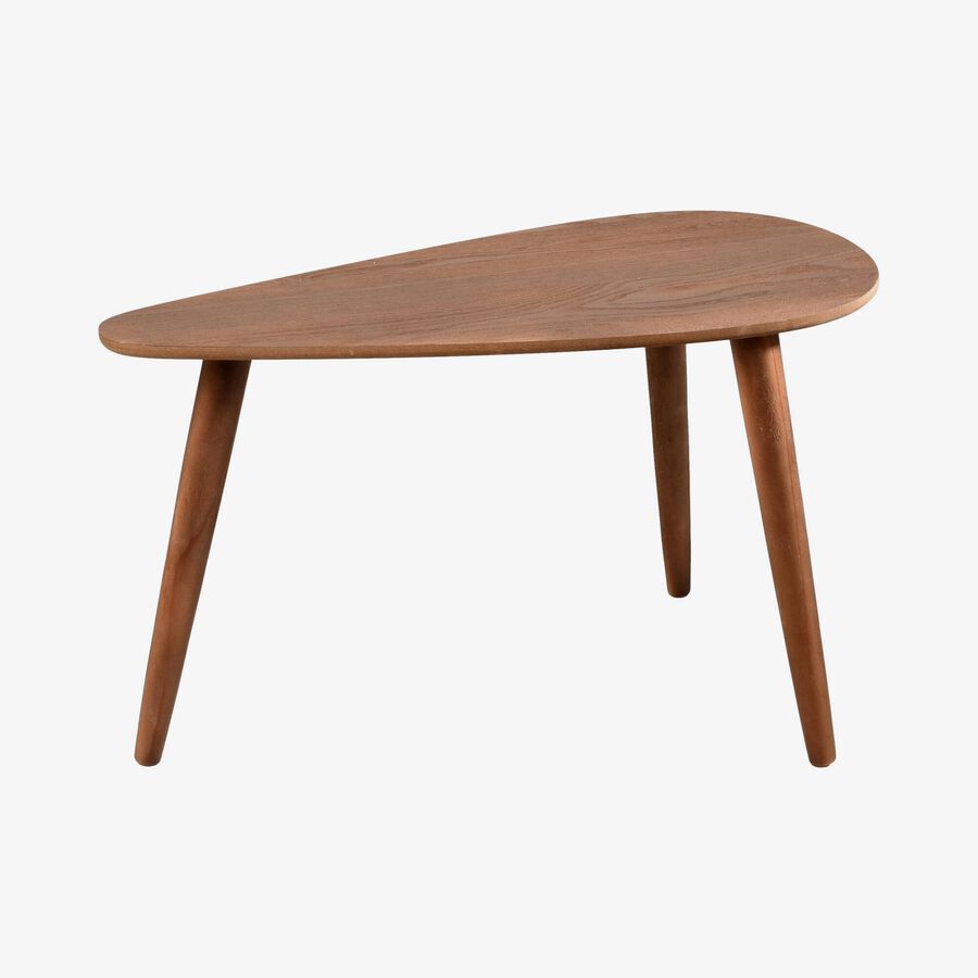 Set de 2 mesas auxiliares de nogal Alsace 80x40x40cm y 60x30x35cm