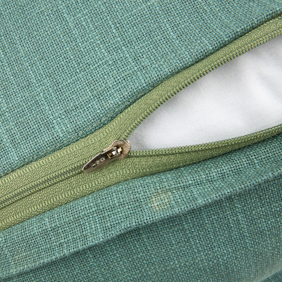 Funda de coj&iacute;n de algod&oacute;n verde Frida 45x45cm