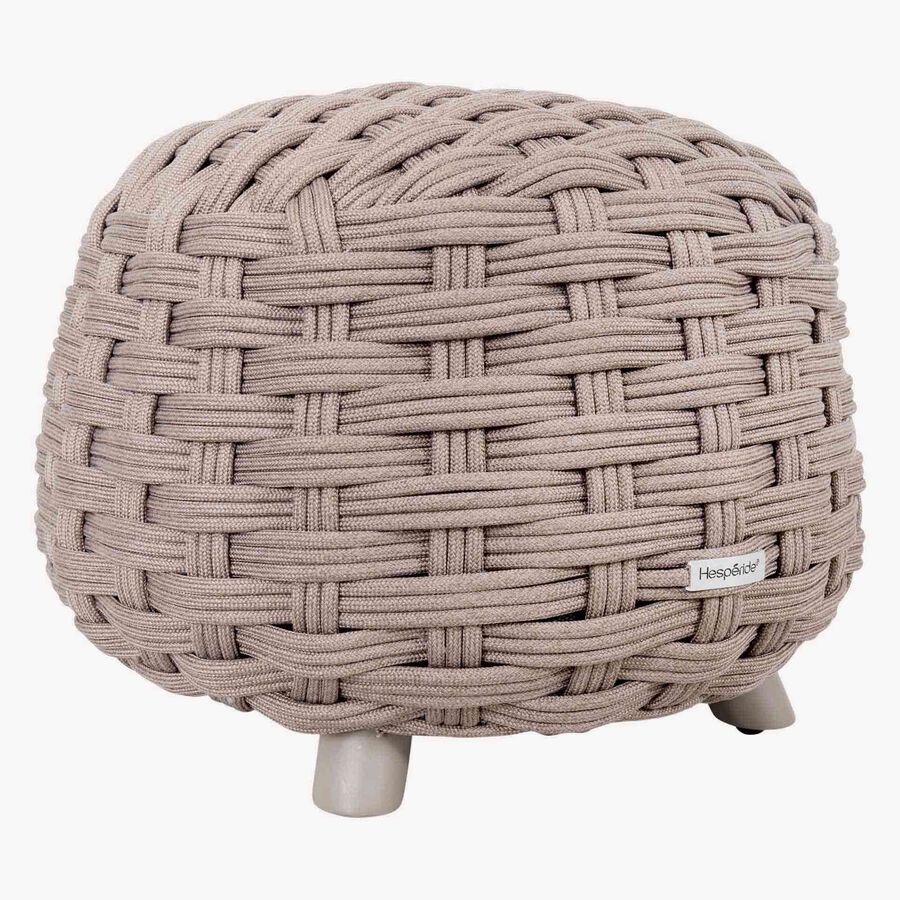 Puff de jard&iacute;n de aluminio caoba Obira &Oslash;49x38cm