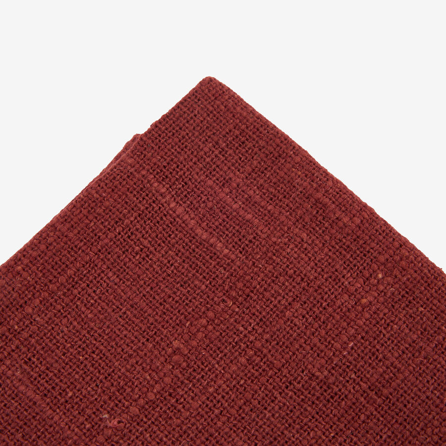 Set de 2 servilletas de algodón vino pespunte crudo Arosa 43x43cm