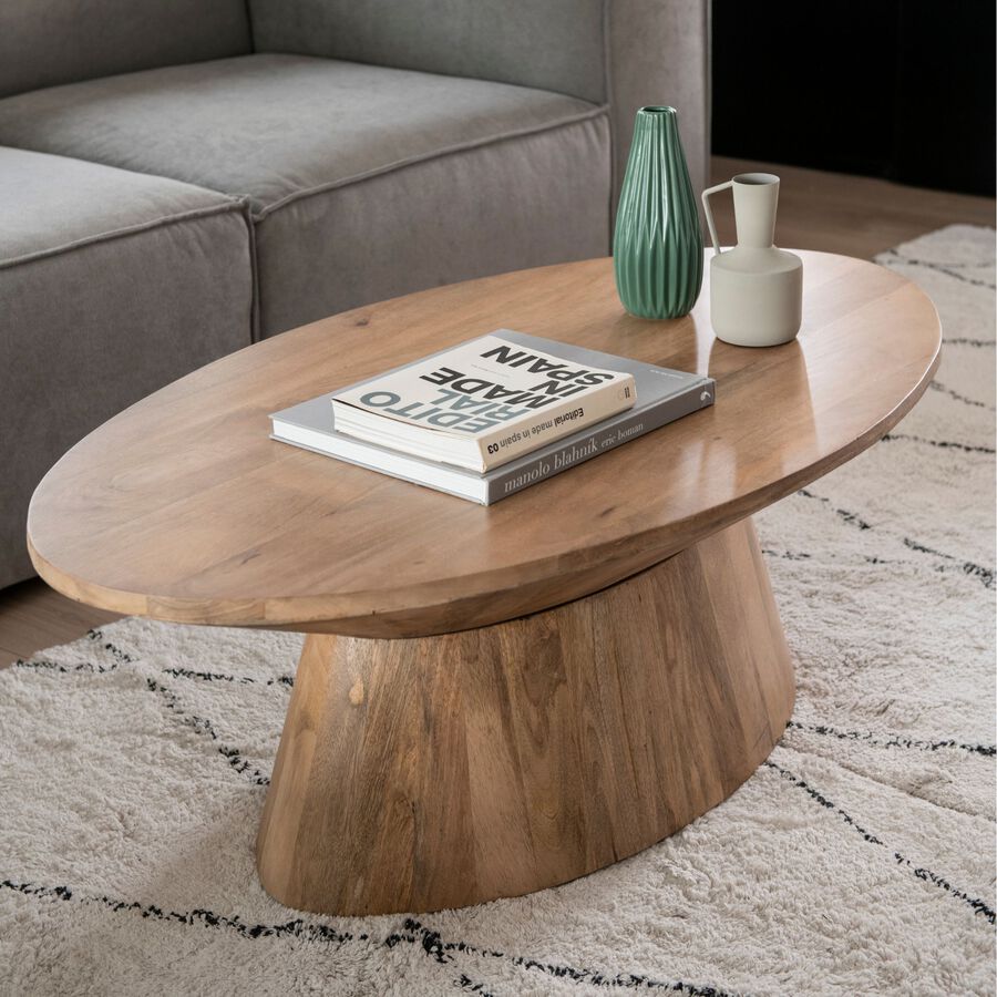 Mesa de centro de madera de mango Sidney 120x68x41cm Clau&Chloe