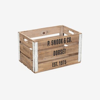 Caja listones madera Kim 44x31x26cm