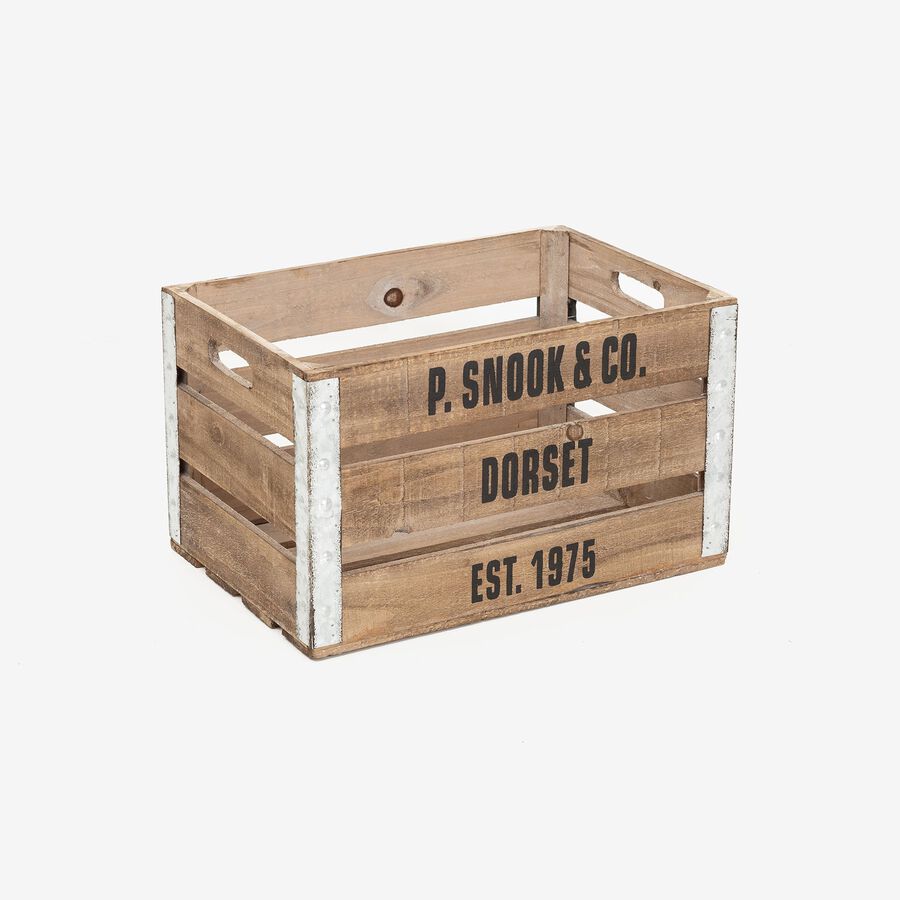 Caja listones madera Kim 44x31x26cm
