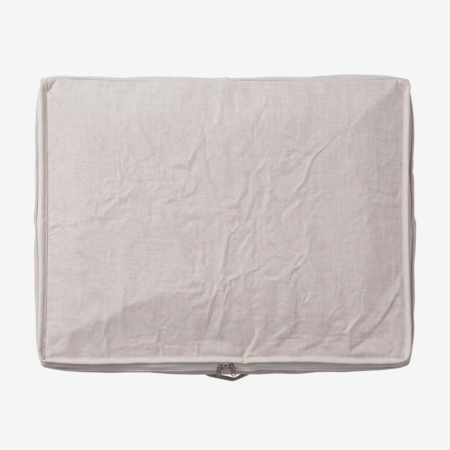 Caja de almacenaje con tapa de textil blanco Nube 60x45x30cm