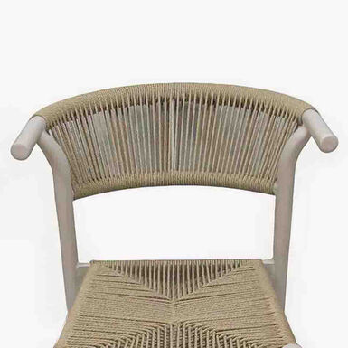 Silla de ratan blanco Prado 54x63x77cm