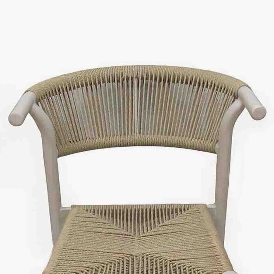 Silla de ratan blanco Prado 54x63x77cm