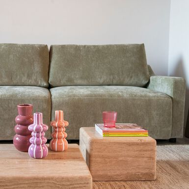 Mesa de centro de mármol Travertine 39x39x25cm Clau&Chloe