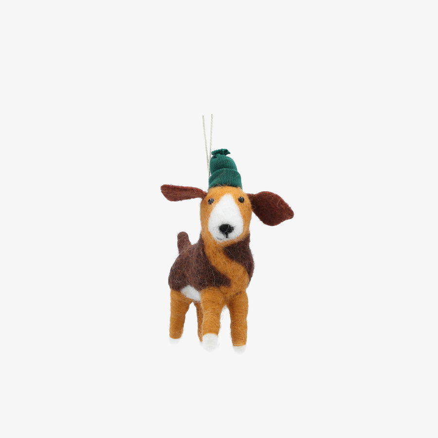 Adorno colgante de perro de fieltro 12cm