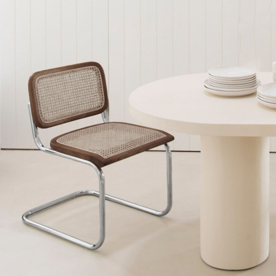 Silla de comedor de rat&aacute;n Leonor 47,5x63,5x82cm Clau&Chloe