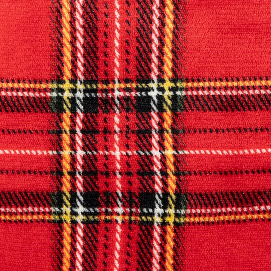 Funda de cojín de poliéster rojo Tartán 45x45cm