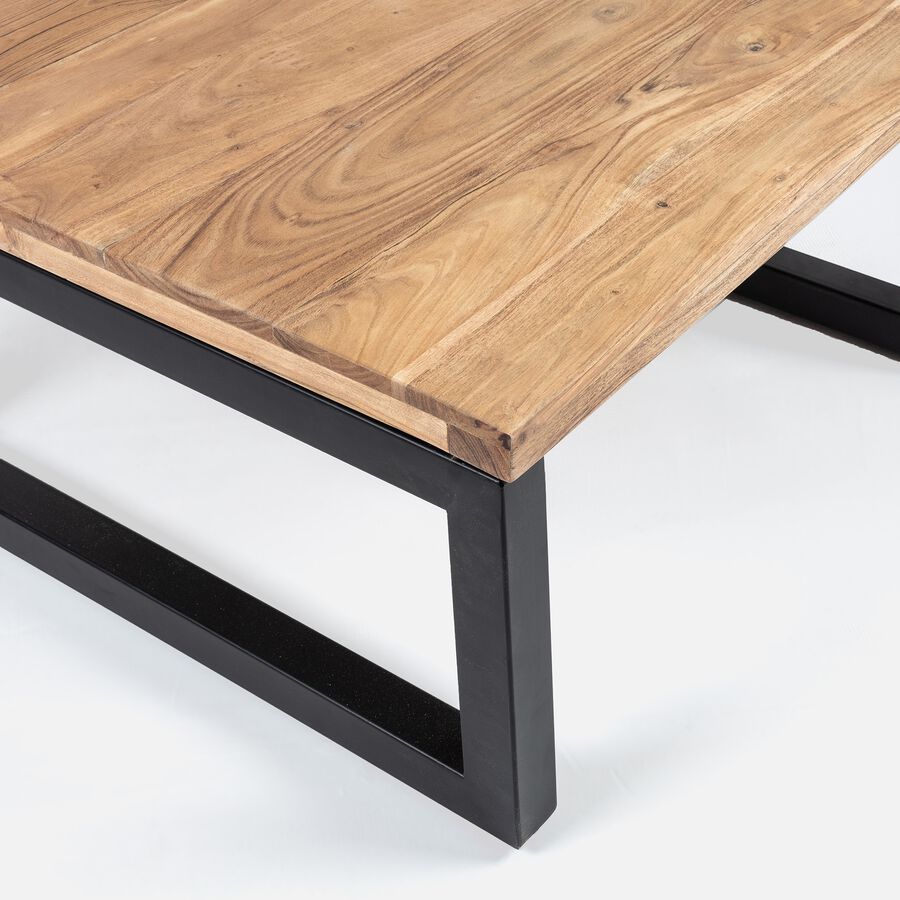 Mesa de centro de madera Gante de acacia 80x80x40cm