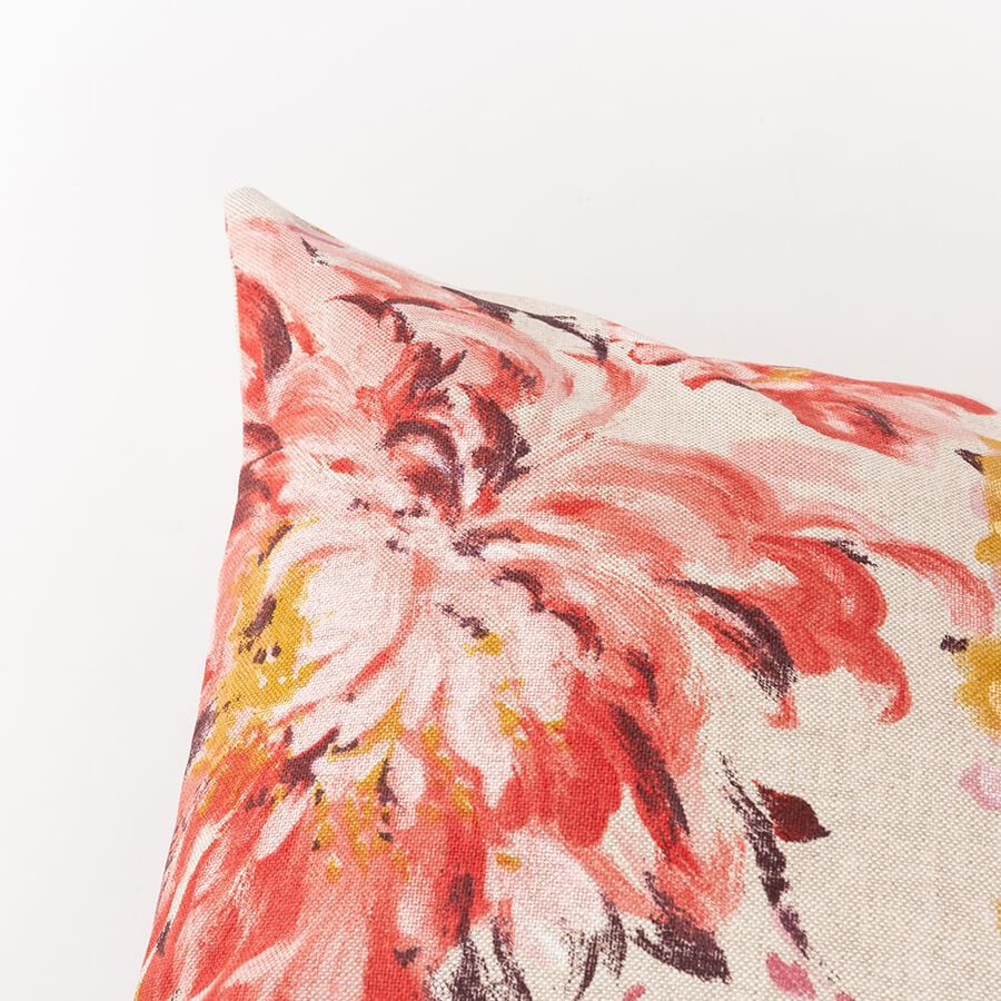 Funda de coj&iacute;n granate floral Cezzane 45x45cm