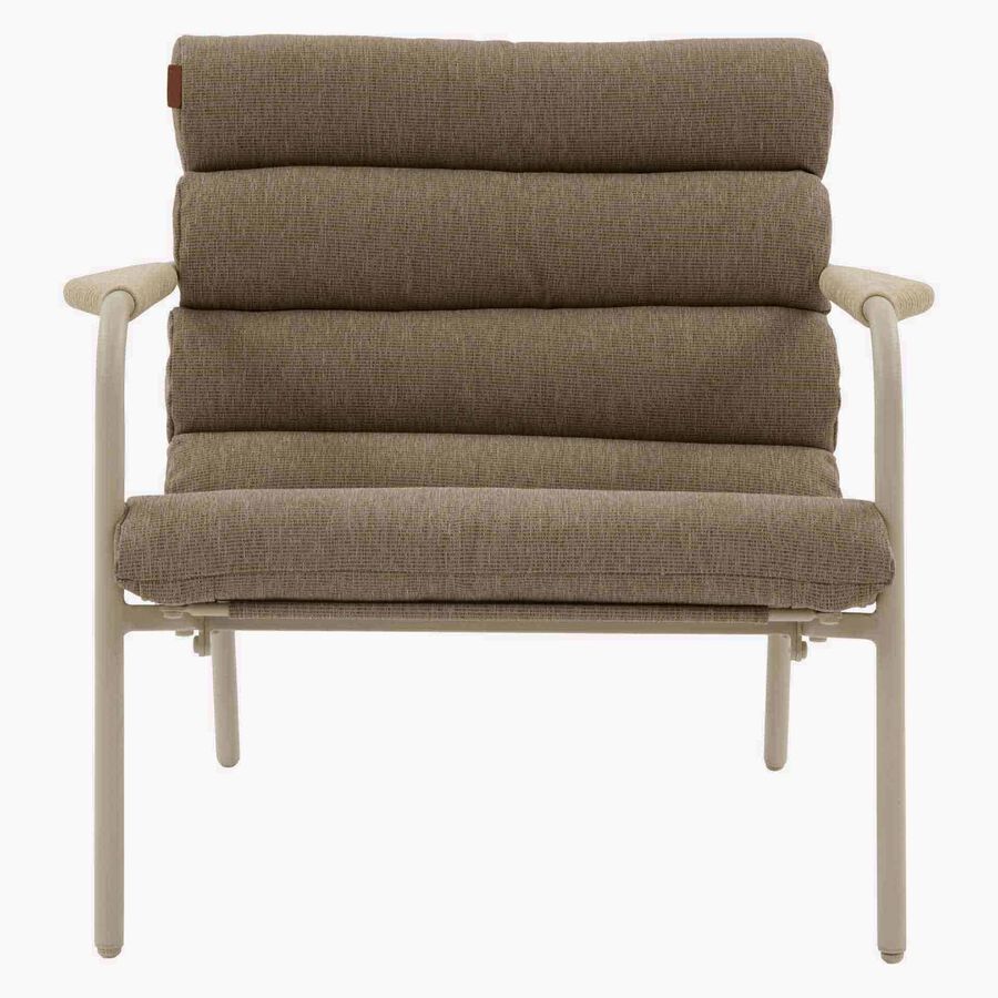 Conjunto de jard&iacute;n para 4 personas de acero crema Solani