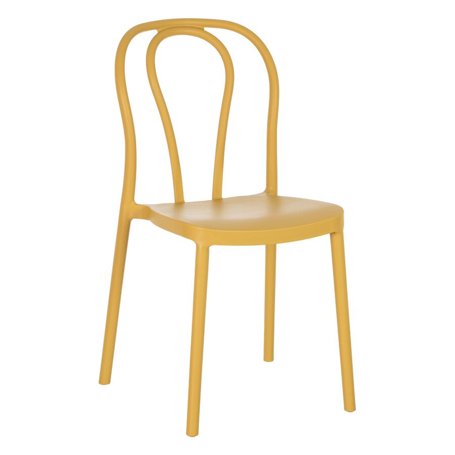 Set de 4 sillas de comedor amarillo Marin 43x53x85cm