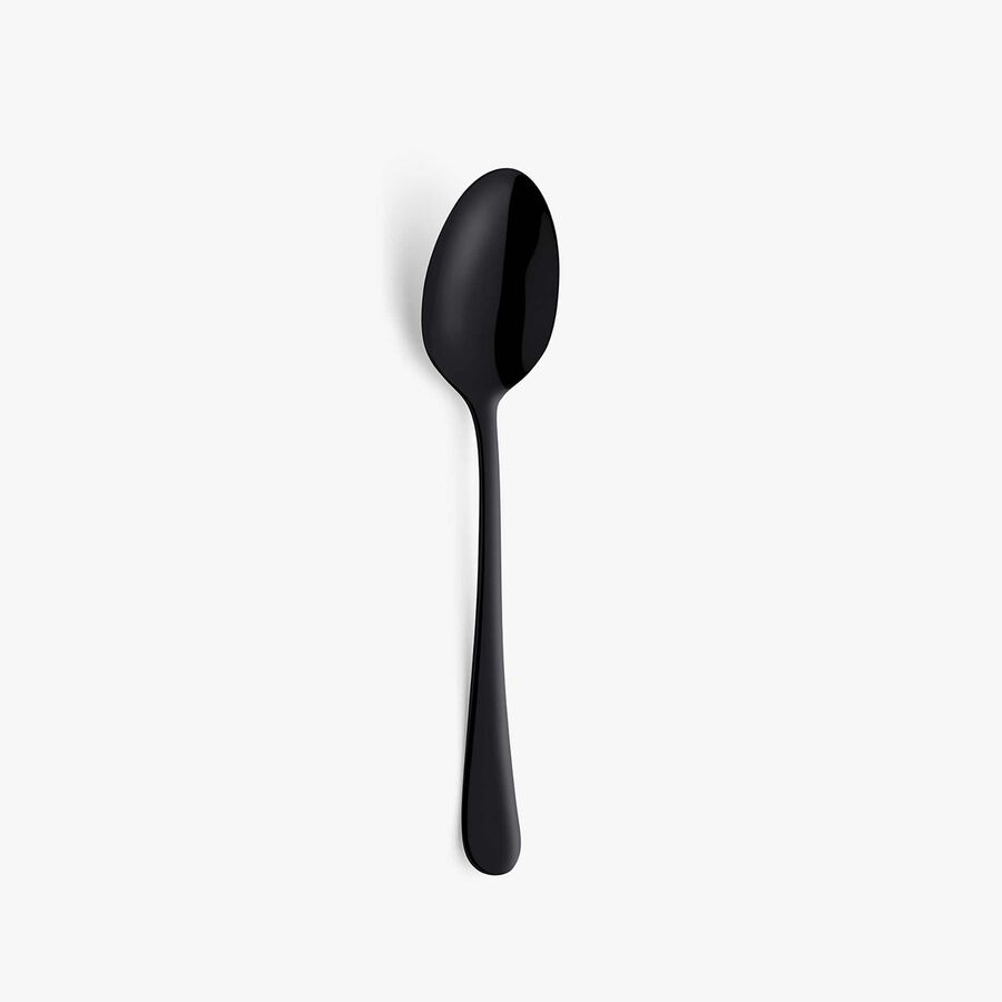 Set de 12 cucharas de postre de acero inoxidable negro 19cm Zafra