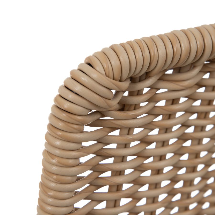 Taburete alto de ratán sintético y metal 45x41x113cm