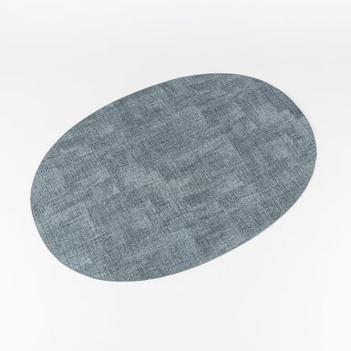 Mantel individual oval reversible azul Tiffany 48x33cm - Guzzini