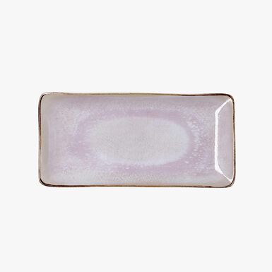 Bandeja de cer&aacute;mica rosa Blush 25x12cm