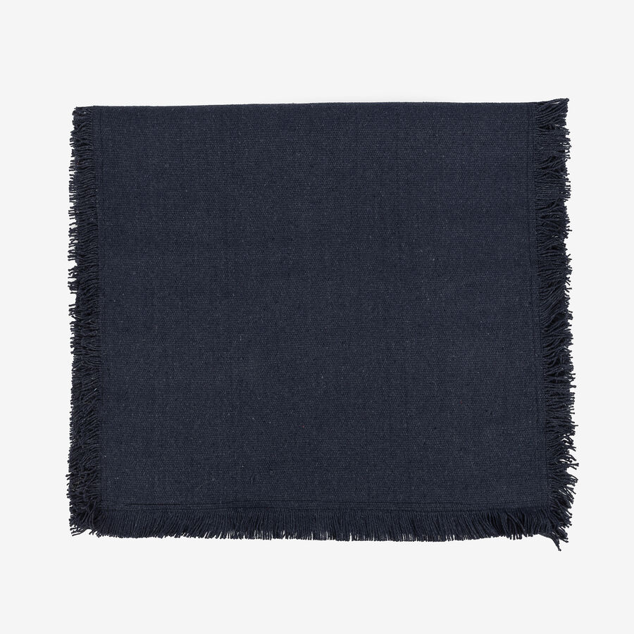 Camino de mesa de algodón azul marino Maya 140x38cm