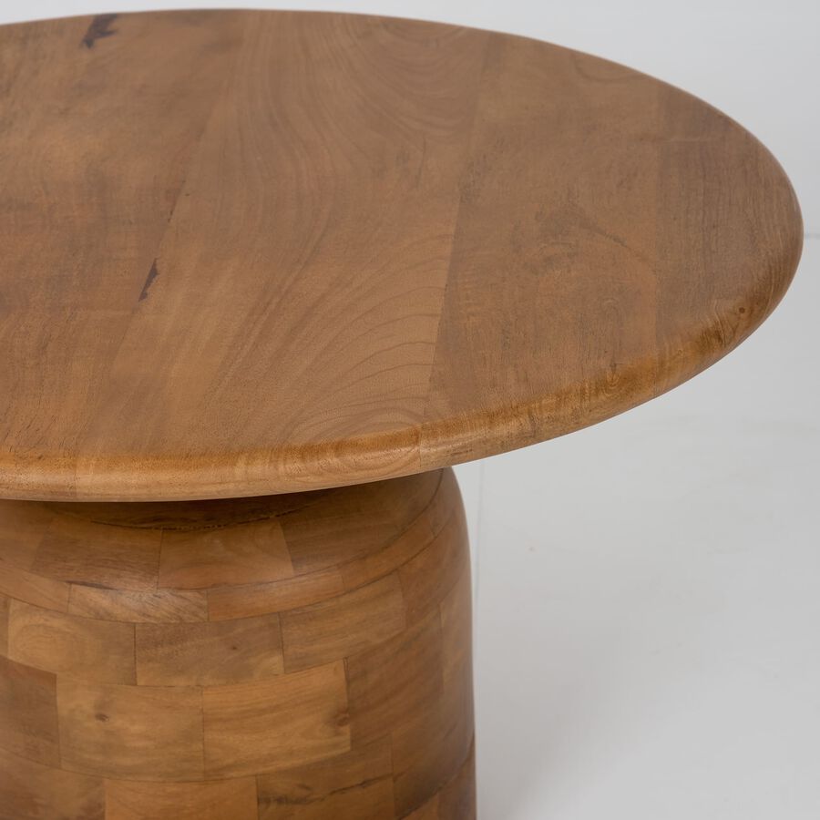 Mesa centro de madera de mango Pisa &Oslash;70x45cm Clau&Chloe