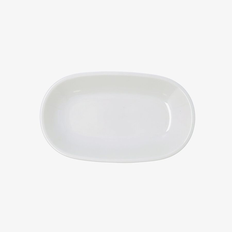 Fuente oval blanca de porcelana Regent 24x14cm