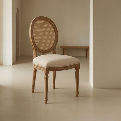 Silla de comedor de madera de abedul beige Monarch 50x56x96cm