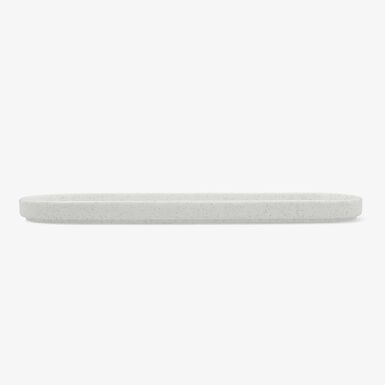 Bandeja moteada de cer&aacute;mica blanca Orizon 30cm