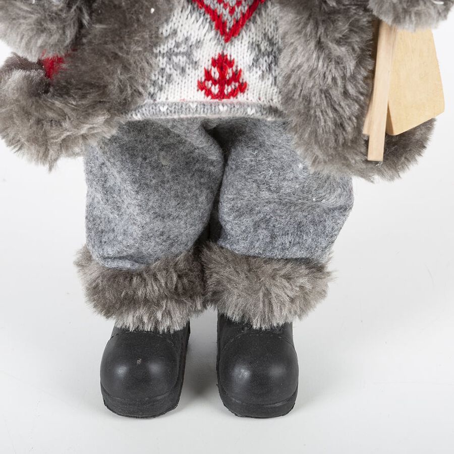 Figura decorativa Santa Claus rojo Esquís 30cm