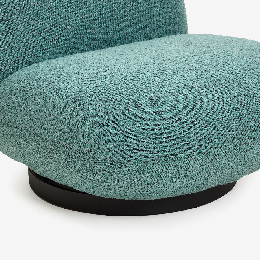 Butaca de borreguito giratoria azul Pacha 81x95x71cm Clau&Chloe