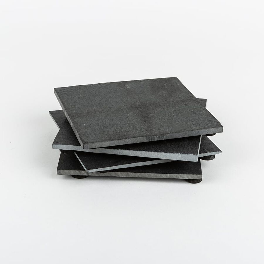 Set de 4 posavasos de pizarra en varios modelos