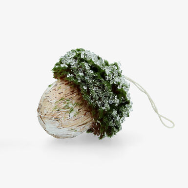 Bola de Navidad de bellota efecto musgo 10cm