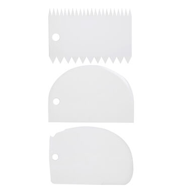 Set de 3 espátulas de plástico para repostería