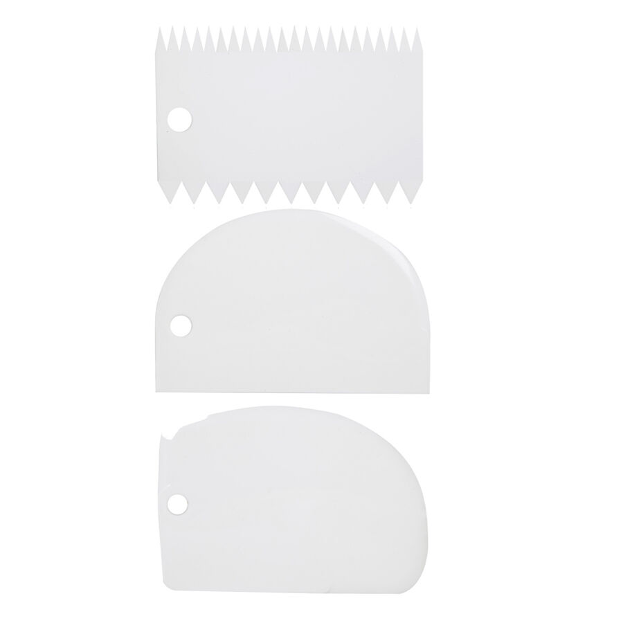 Set de 3 espátulas de plástico para repostería